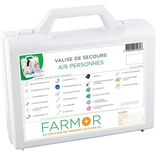 Valise de secours  6 personnes - FARMOR