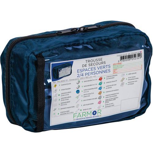 Trousse de secours Espaces verts 4 personnes - FARMOR