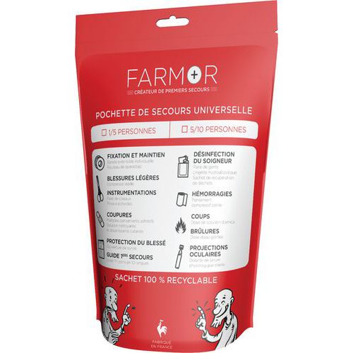 Pochette de secours Universelle 5 personnes - FARMOR