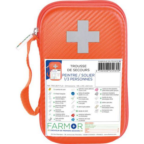 Trousse de secours Peintre 3 personnes Polyuréthane Orange - FARMOR