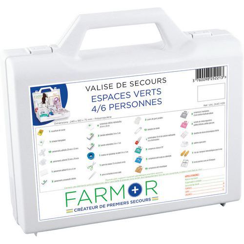 Valise de secours Espaces verts 6 personnes - FARMOR