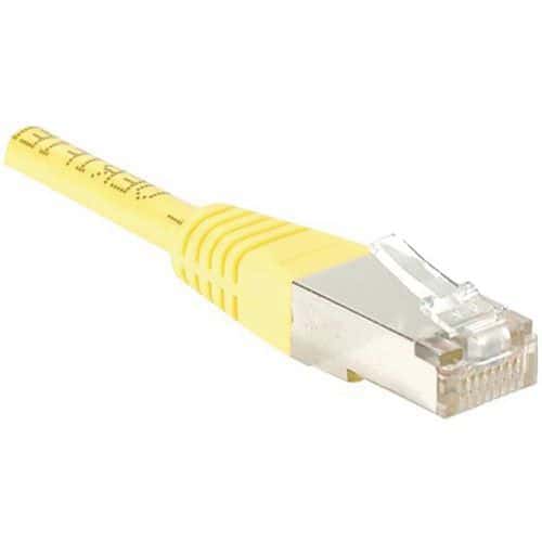 Cordon RJ45 Budget catégorie 5e F/UTP jaune - 0,15 m