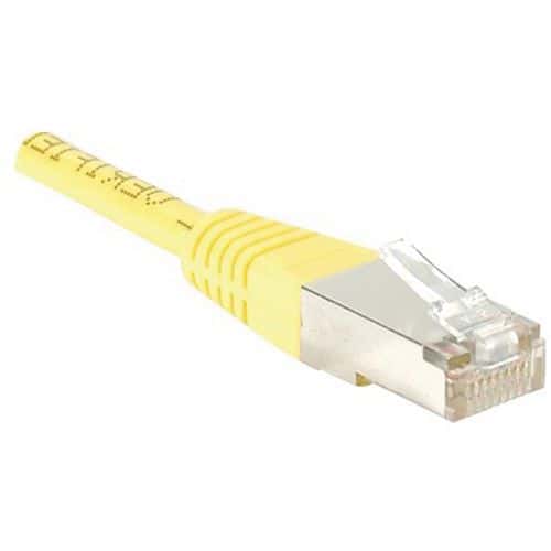 Cordon RJ45 catégorie 5e F/UTP jaune - 0,5 m