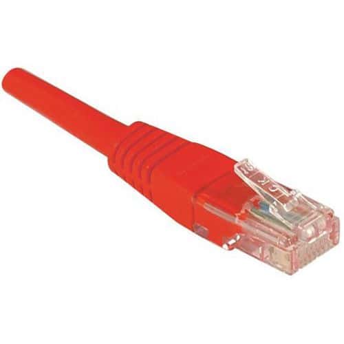 Cordon RJ45 catégorie 5e U/UTP rouge - 1 m