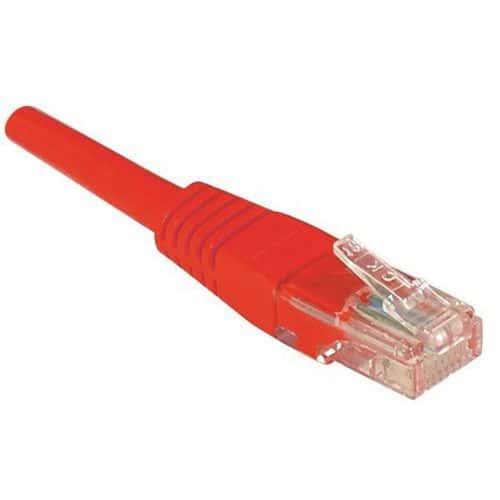 Cordon RJ45 catégorie 6 U/UTP rouge - 1 m