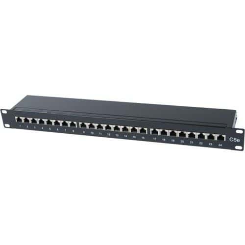 Panneau 19 1U 24 ports CAT5e stp connecteurs autodénudants