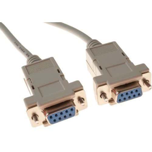 Cable null modem DB9F/F 1,80M