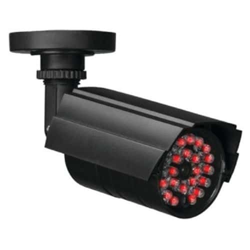 Caméra factice extérieure avec LED rouge clignotante