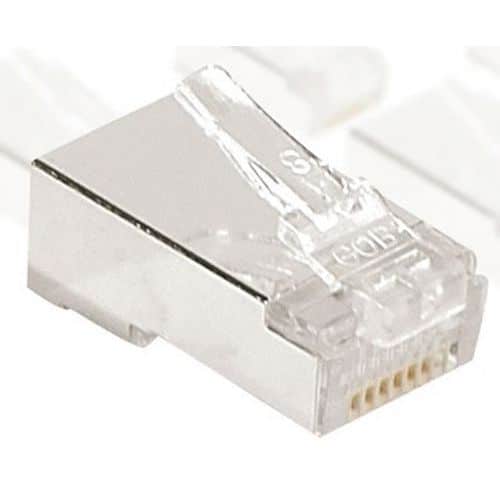 Connecteur 8/8 RJ45 blindé - avec insert par 10