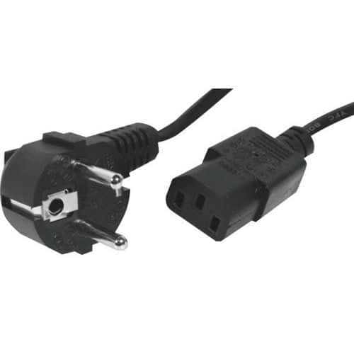 Cordon d'alimentation PC CEE7 / C13 noir - 2,5 m