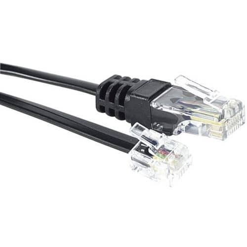 Cordon de raccordement téléphonique RJ11/ RJ45 - 2 m