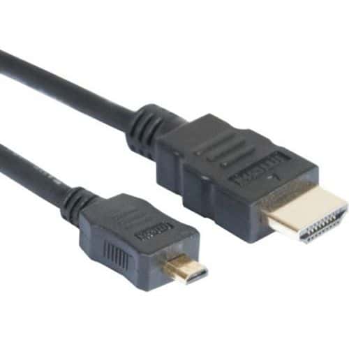 Cordon HDMI haute vitesse avec ethernet micro HDMI 1,00m