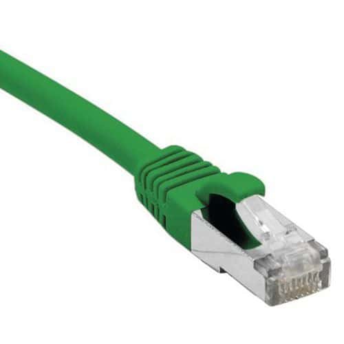 Cordon RJ45 catégorie 5e F/UTP snagless vert - 0,3 m