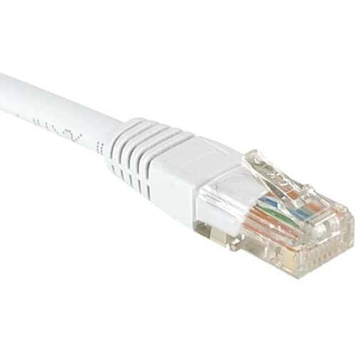 Cordon RJ45 catégorie 5e U/UTP blanc - 0,15 m