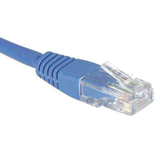 Cordon RJ45 catégorie 5e U/UTP bleu - 0,15 m