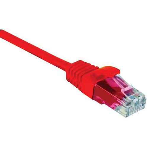 Cordon RJ45 catégorie 5e U/UTP snagless rouge - 10 m