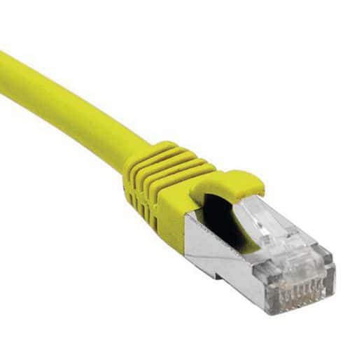 Cordon RJ45 catégorie 6 F/UTP LSOH snagless jaune - 0,5 m