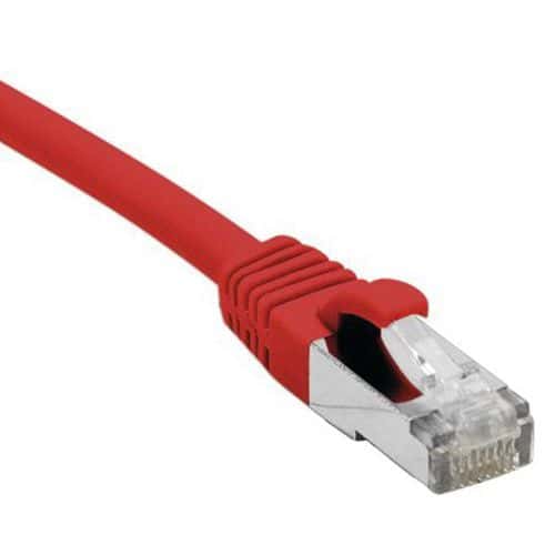 Cordon RJ45 catégorie 6 F/UTP LSOH snagless rouge - 2 m