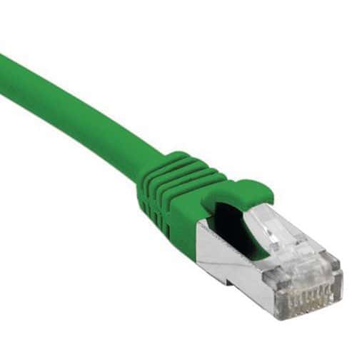 Cordon RJ45 catégorie 6 F/UTP LSOH snagless vert - 0,3 m