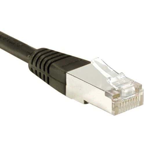 Cordon RJ45 catégorie 6 F/UTP noir - 0,15 m