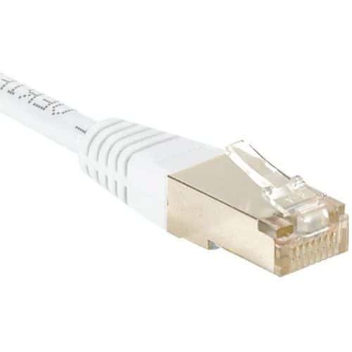 Cordon RJ45 catégorie 6 S/FTP blanc - 0,5 m