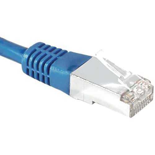 Cordon RJ45 catégorie 6 S/FTP bleu - 0,5 m