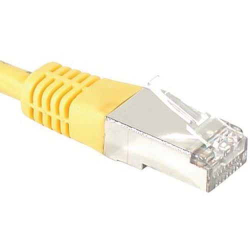 Cordon RJ45 catégorie 6 S/FTP jaune - 0,5 m