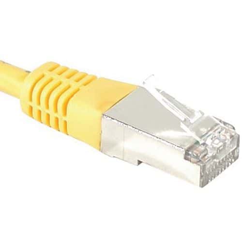 Cordon RJ45 catégorie 6 S/FTP jaune - 0,7 m