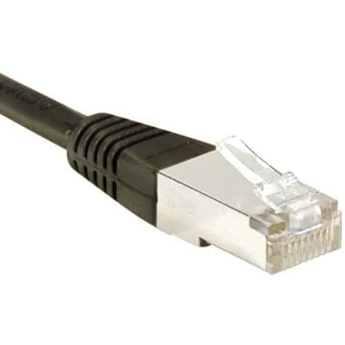 Cordon RJ45 catégorie 6 S/FTP noir - 0,15 m