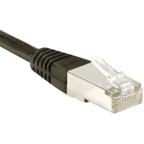 Cordon RJ45 catégorie 6 S/FTP noir - 0,5 m