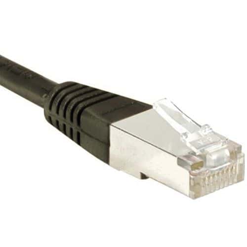 Cordon RJ45 catégorie 6 S/FTP noir - 1,5 m