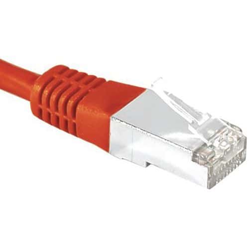 Cordon RJ45 catégorie 6 S/FTP rouge - 2 m