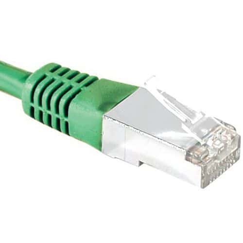 Cordon RJ45 catégorie 6 S/FTP vert - 0,15 m