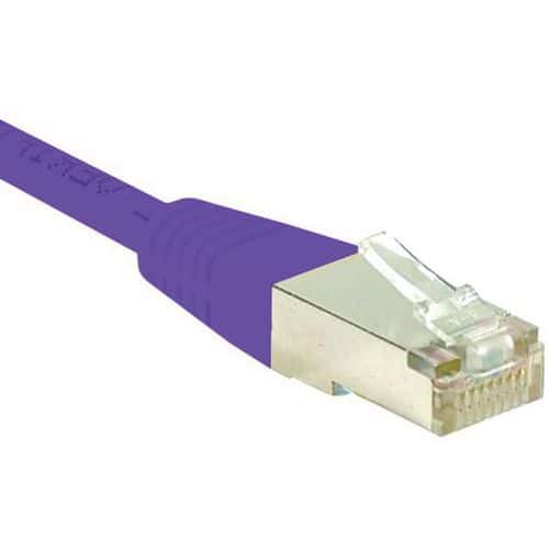 Cordon RJ45 catégorie 6 S/FTP violet - 0,15 m