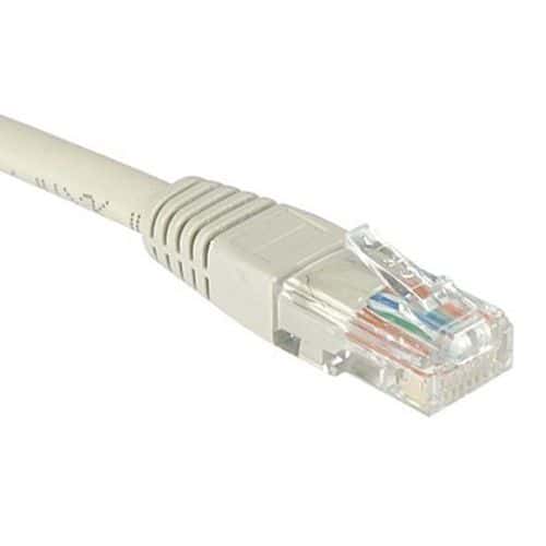 Cordon RJ45 catégorie 6 U/UTP gris - 0,15 m