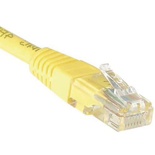 Cordon RJ45 catégorie 6 U/UTP jaune - 0,15 m