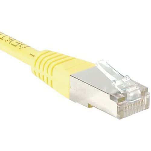 Cordon RJ45 Budget catégorie 5e F/UTP jaune - 0,3 m