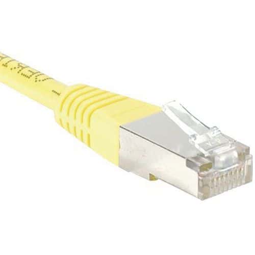 Cordon RJ45 Budget catégorie 5e F/UTP jaune - 0,5 m