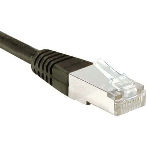 Cordon RJ45 Budget catégorie 5e F/UTP noir - 10 m