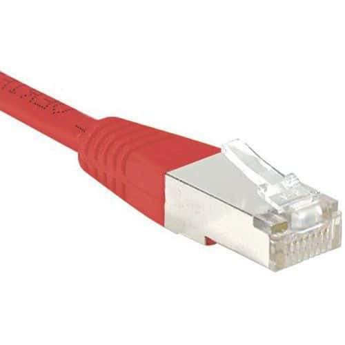 Cordon RJ45 Budget catégorie 5e F/UTP rouge - 0,3 m