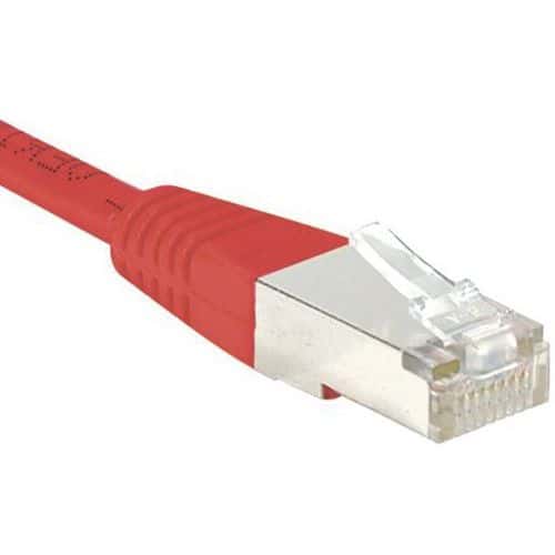 Cordon RJ45 Budget catégorie 5e F/UTP rouge - 2 m