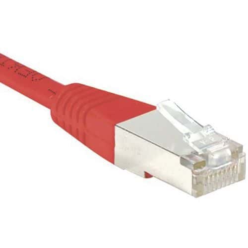 Cordon RJ45 Budget catégorie 5e F/UTP rouge - 5 m