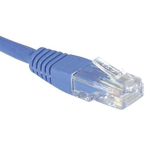 Cordon RJ45 Budget catégorie 5e U/UTP bleu - 0,5 m