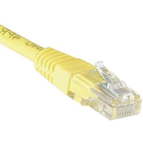 Cordon RJ45 Budget catégorie 5e U/UTP jaune - 0,5 m