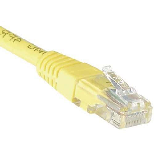 Cordon RJ45 Budget catégorie 5e U/UTP jaune - 1 m