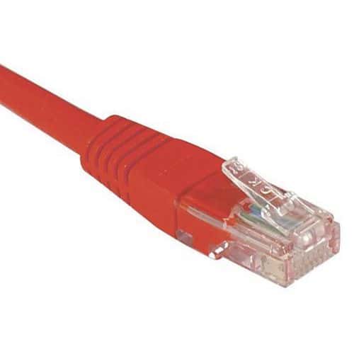 Cordon RJ45 Budget catégorie 5e U/UTP rouge - 10 m