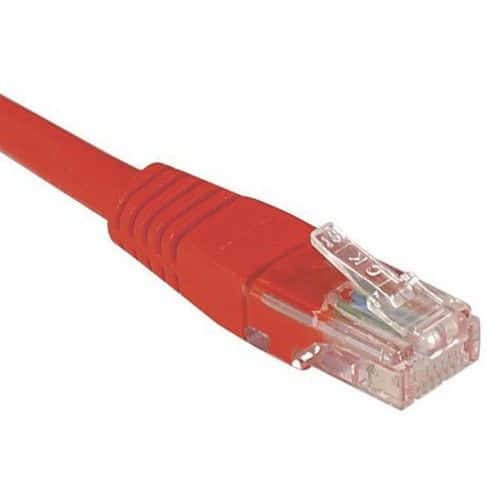 Cordon RJ45 Budget catégorie 5e U/UTP rouge - 2 m