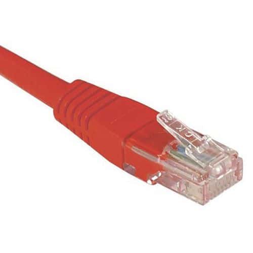 Cordon RJ45 Budget catégorie 5e U/UTP rouge - 20 m