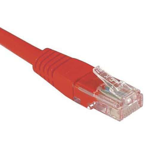 Cordon RJ45 Budget catégorie 5e U/UTP rouge - 3 m