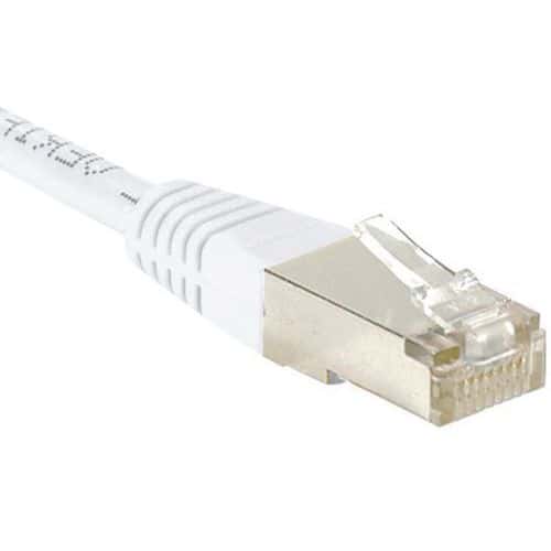 Cordon RJ45 Budget catégorie 6 F/UTP blanc - 0,5 m